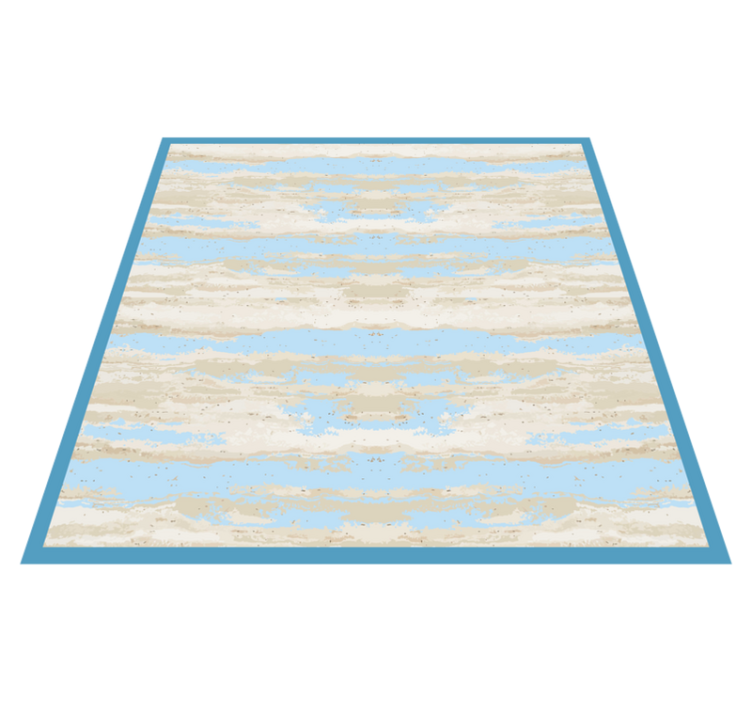 Tapis vinyle imitation parquet faux grise et bleue - TenStickers