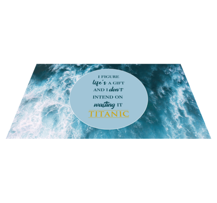 Tapis vinyle citation la vie est un cadeau - TenStickers