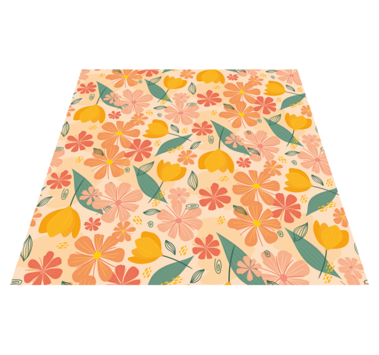 Tapis vinyle fleurs et plantes Éclosions florales - TenStickers