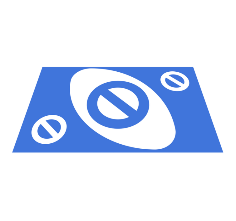 Tapis vinyle autres tapis graphiques en cercle bleu - TenStickers