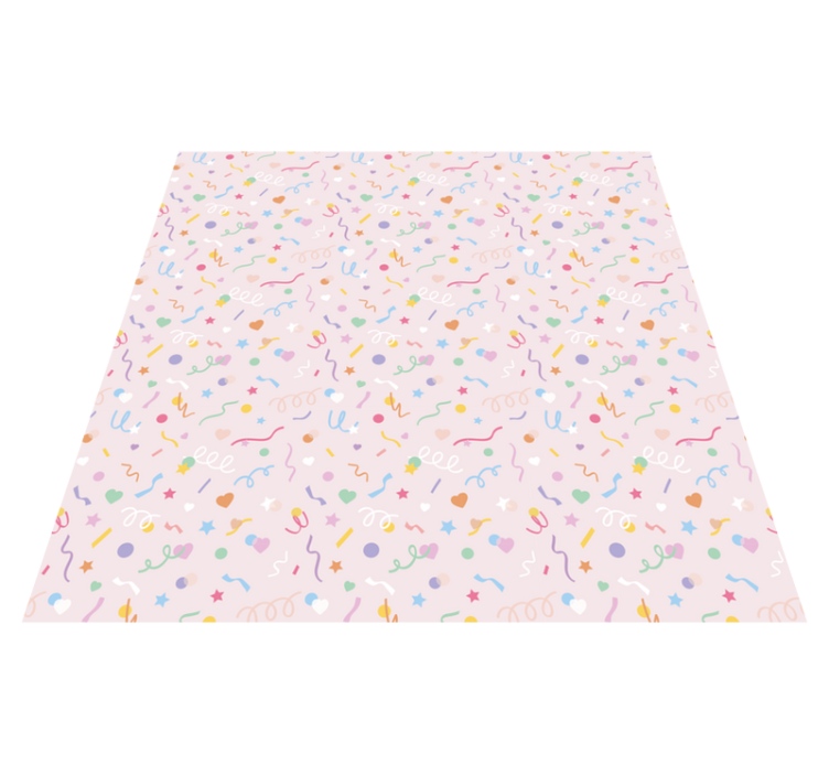 Tapis vinyle chambre bébé confettis de fête colorés - TenStickers