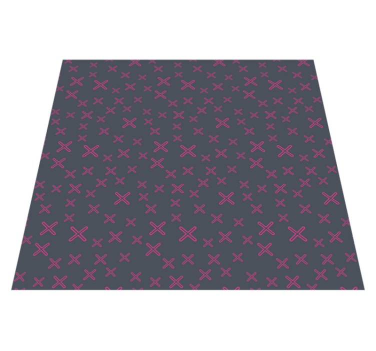 Tapis vinyle ado motifs de croix roses - TenStickers