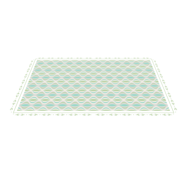 Tapis vinyle carreaux de ciment motif courbé - TenStickers