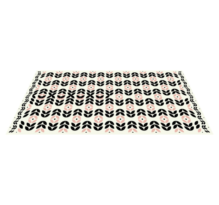 Tapis vinyle design moderne motif géométrique floral - TenStickers