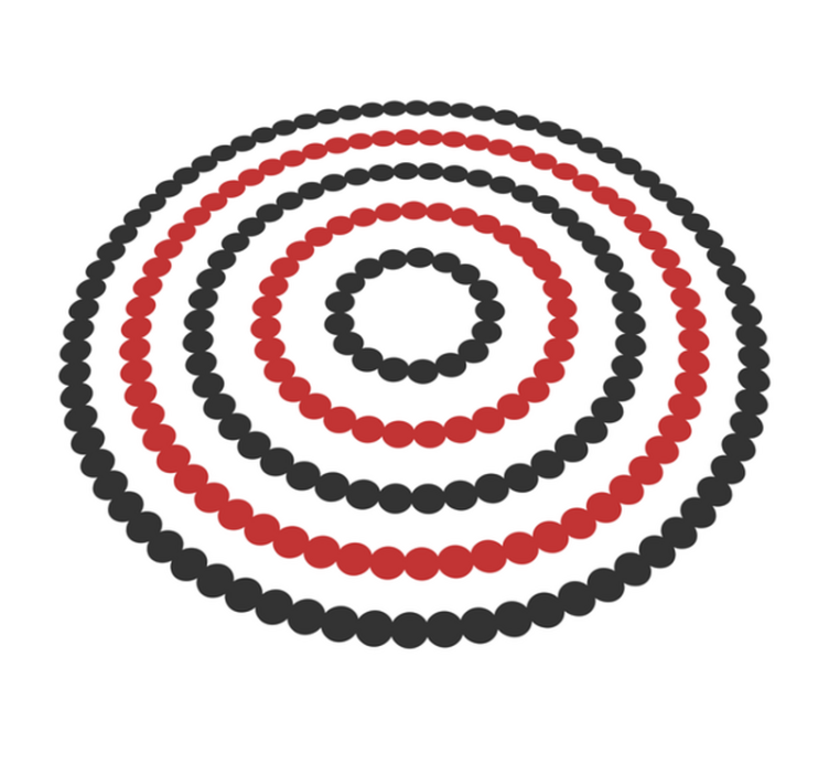 Tapis vinyle géométrique motif à points en spirale - TenStickers