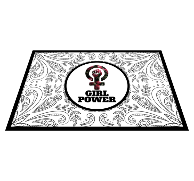 Tapis vinyle citation déclaration sur le pouvoir des filles - TenStickers