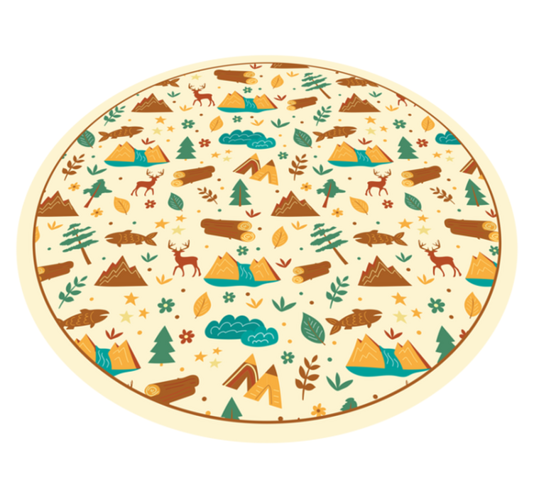 Tapis vinyle pour enfants Temps de camping, trucs de montagne - TenStickers