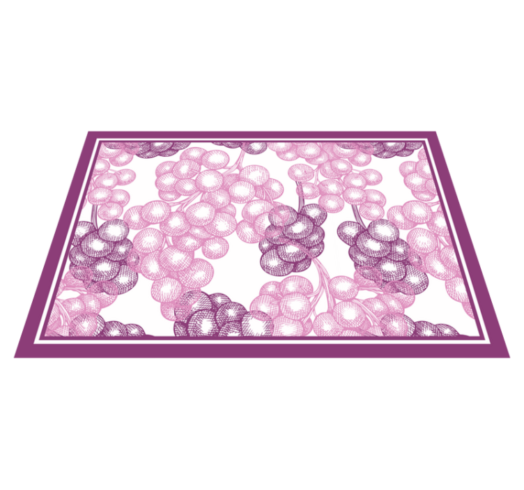 Tapis vinyle fleurs et plantes conception de raisins violets - TenStickers