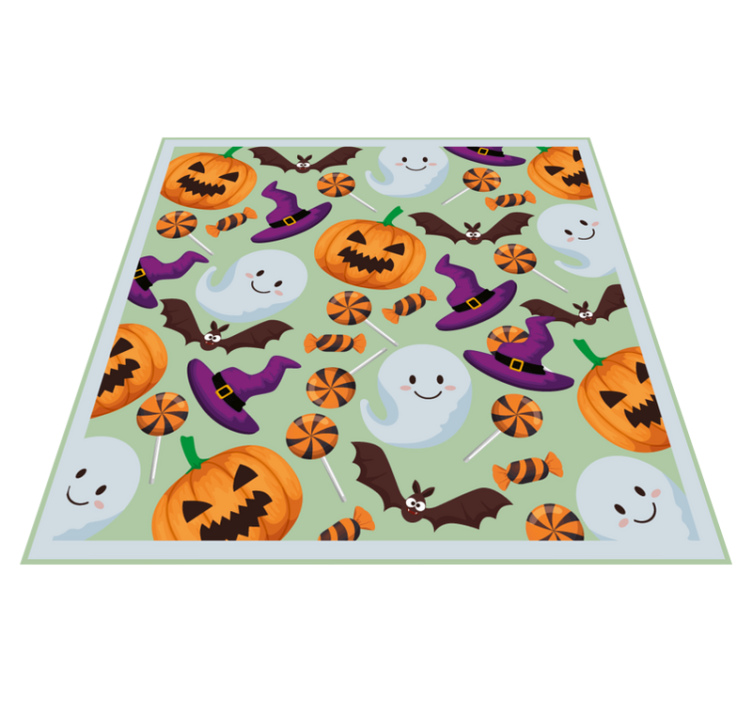 Tapis vinyle halloween ambiance halloween joyeuse - TenStickers