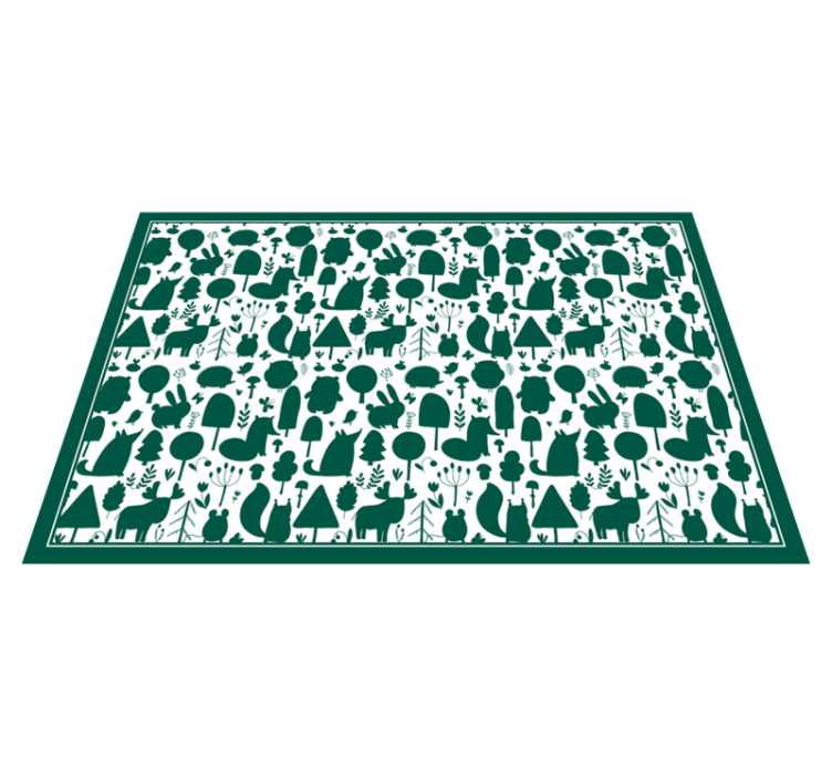 Tapis vinyle nature silhouettes de la nature - TenStickers