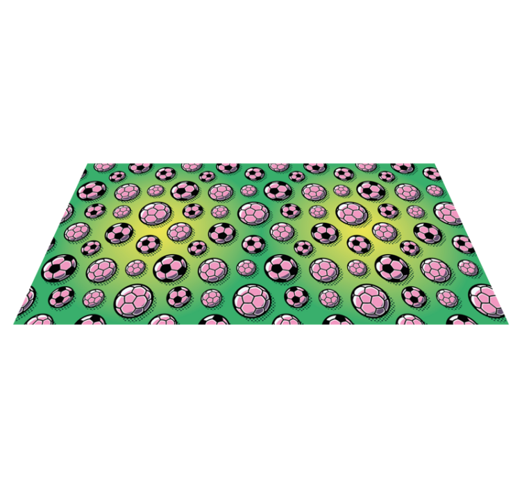 Tapis vinyle ado charmants ballons de football - TenStickers