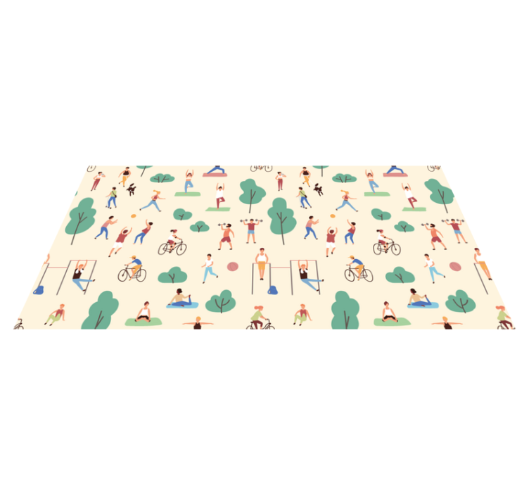 Tapis vinyle chambre Personnes pratiquant différents sports - TenStickers