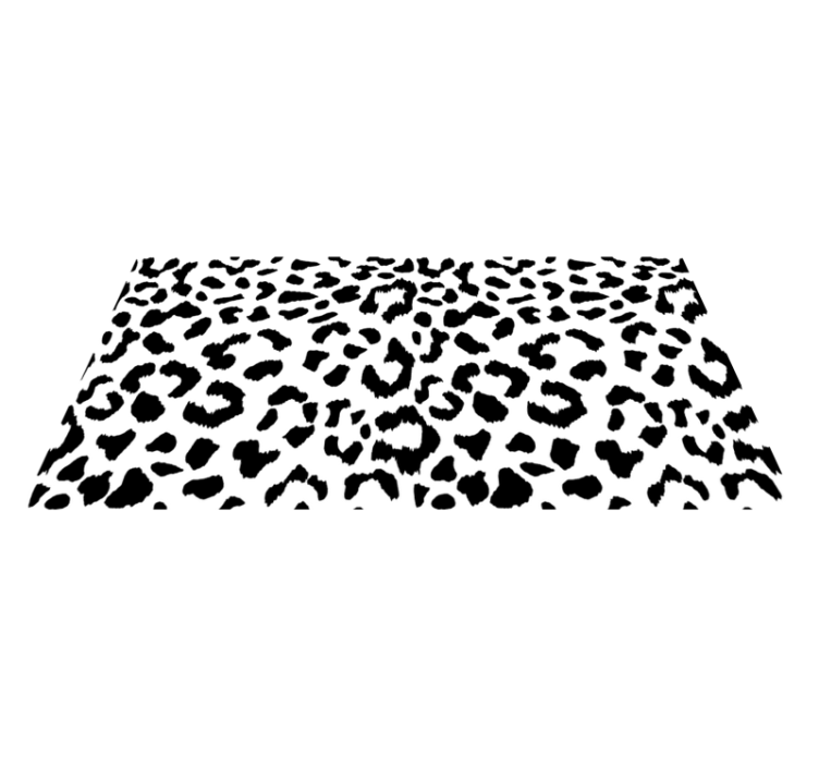 Tapis vinyle animal motif léopard noir - TenStickers