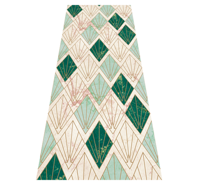 Tapis vinyle carreaux vinyle vert de mer art déco - TenStickers