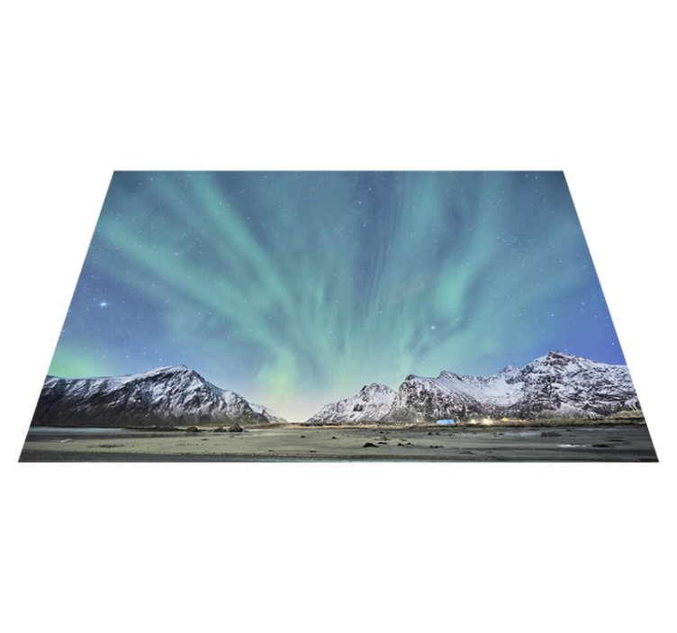 Tapis vinyle nature la beauté des aurores boréales - TenStickers
