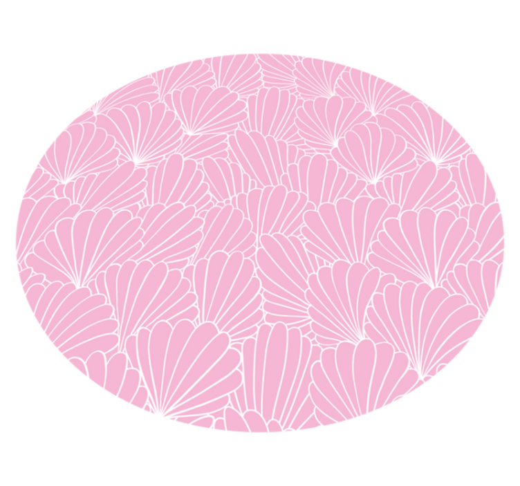 Tapis vinyle salle de bain motif coquillage rose - TenStickers
