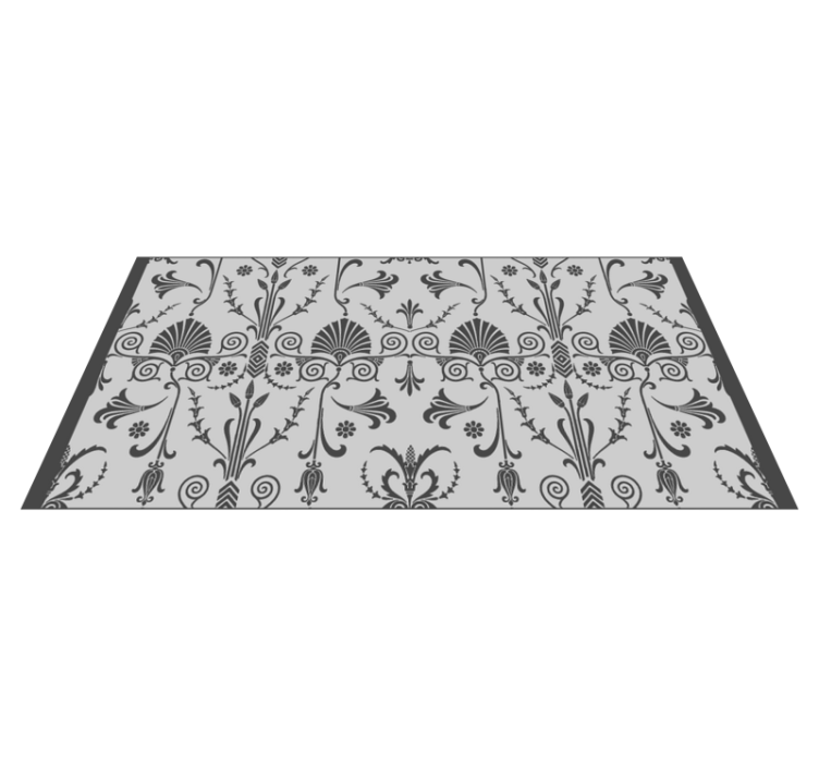 Tapis vinyle retro Gris provincial français - TenStickers
