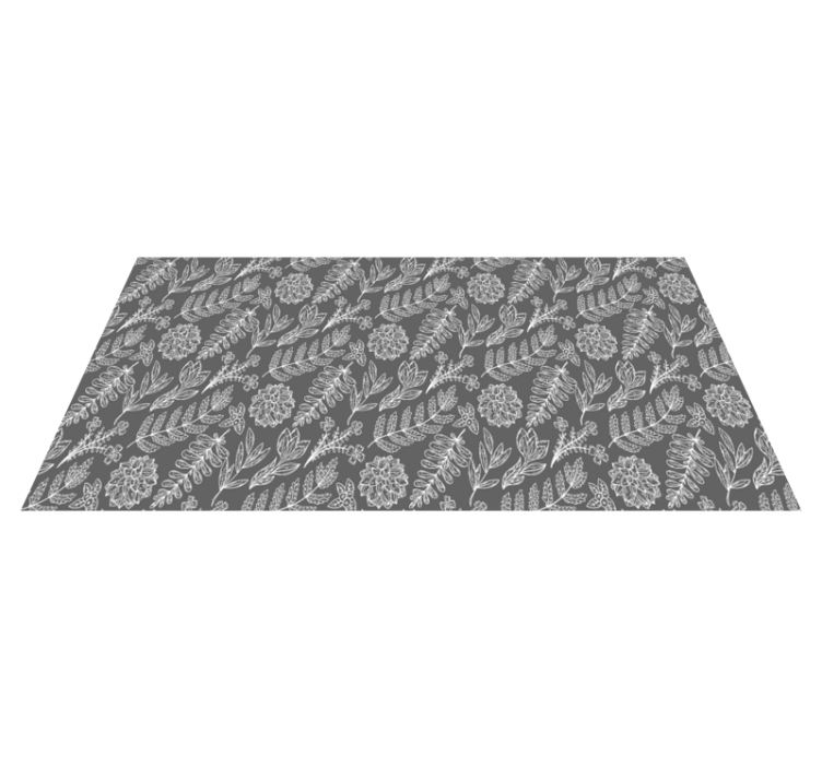 Tapis vinyle fleurs et plantes motif de feuillage floral - TenStickers
