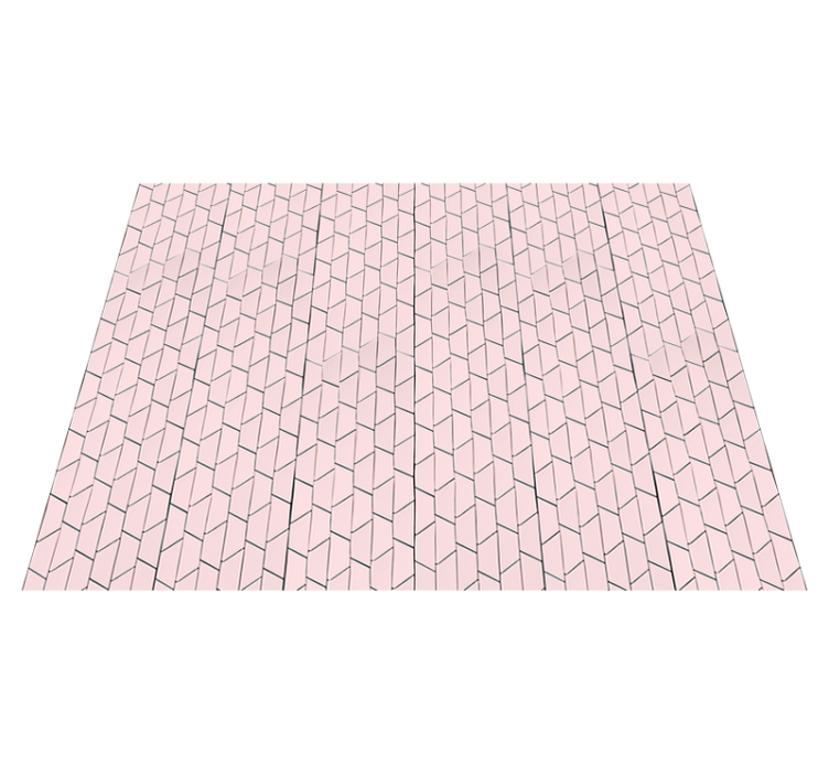 Tapis vinyle carreaux de ciment style géométrique rose - TenStickers