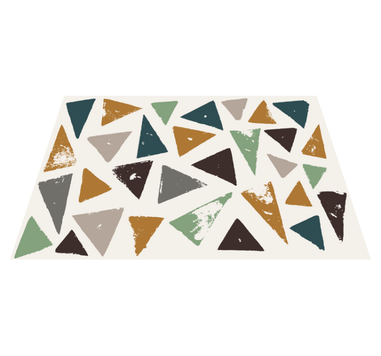 Tapis vinyle minimaliste motif triangulaire vibrant - TenStickers