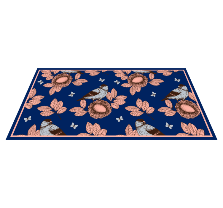 Tapis vinyle animal motif botanique de nid d’oiseau - TenStickers