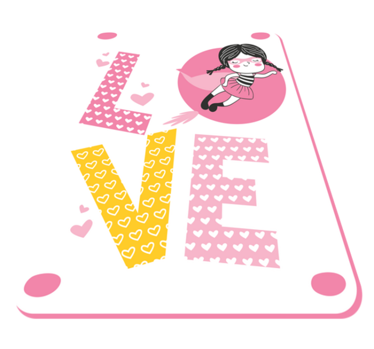 Tapis vinyle chambre bébé illustration d'amour de ballerine - TenStickers