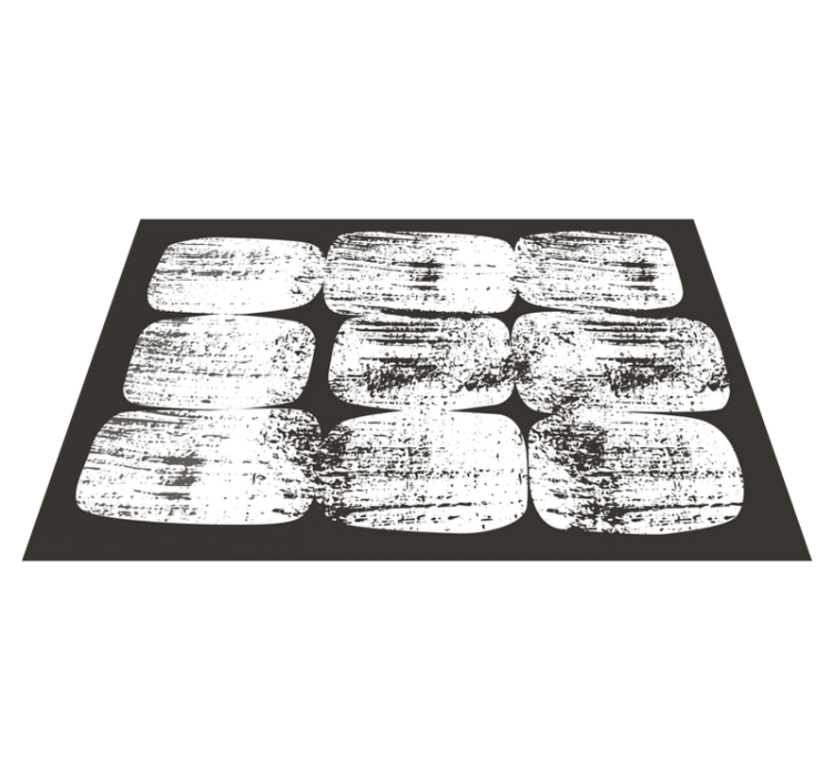 Tapis vinyle rectangulaire blocs monochromes texturés - TenStickers