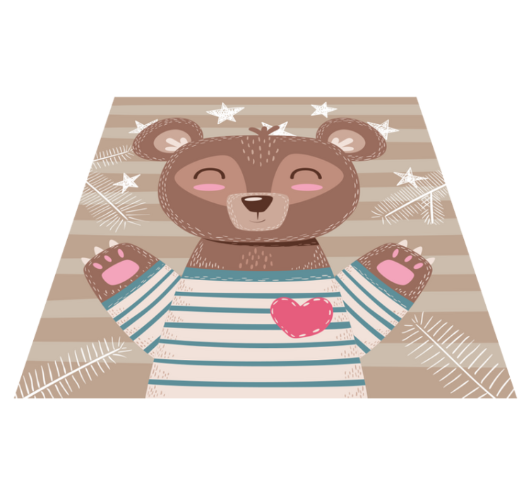 Tapis vinyle chambre bébé illustration d'ours adorable - TenStickers