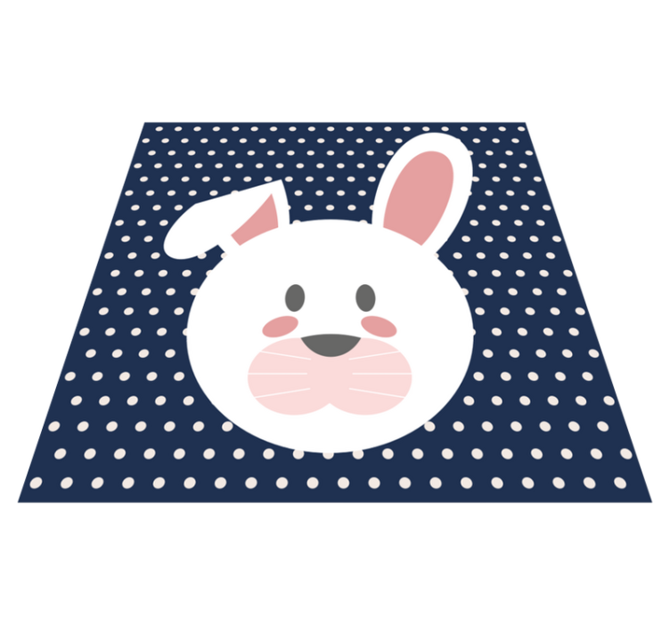 Tapis vinyle chambre bébé motif de lapin fantaisiste - TenStickers
