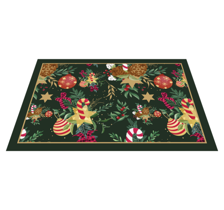 Tapis vinyle noël motifs de vacances festives - TenStickers