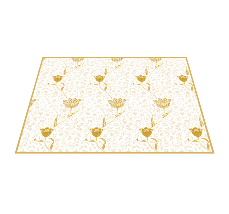 Tapis vinyle fleurs et plantes élégance florale - TenStickers