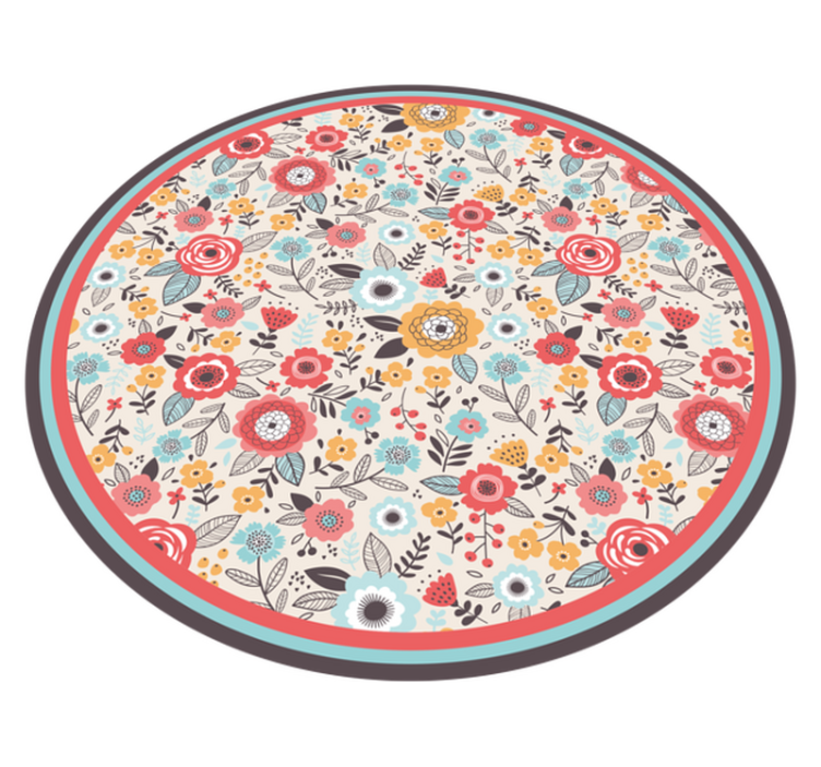 Tapis vinyle salon Imprimé fleuri 'ditsy' - TenStickers