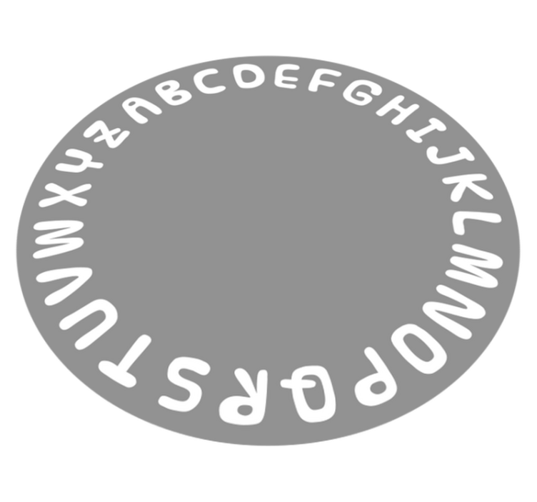 Tapis vinyle chambre bebe Alphabet blanc et gris - TenStickers