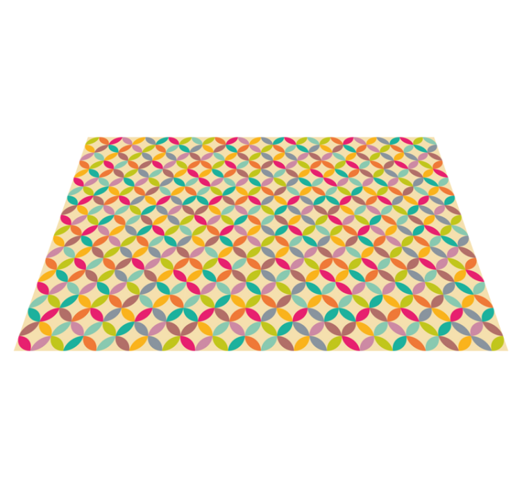 Tapis vinyle géométrique motif super coloré  - TenStickers