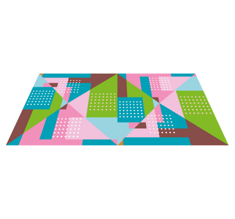 Tapis vinyle géométrique fusion de formes géométriques - TenStickers