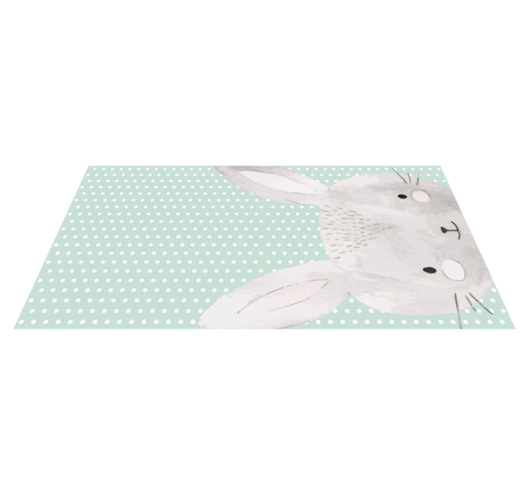 Tapis vinyle chambre bébé illustration de lapin - TenStickers