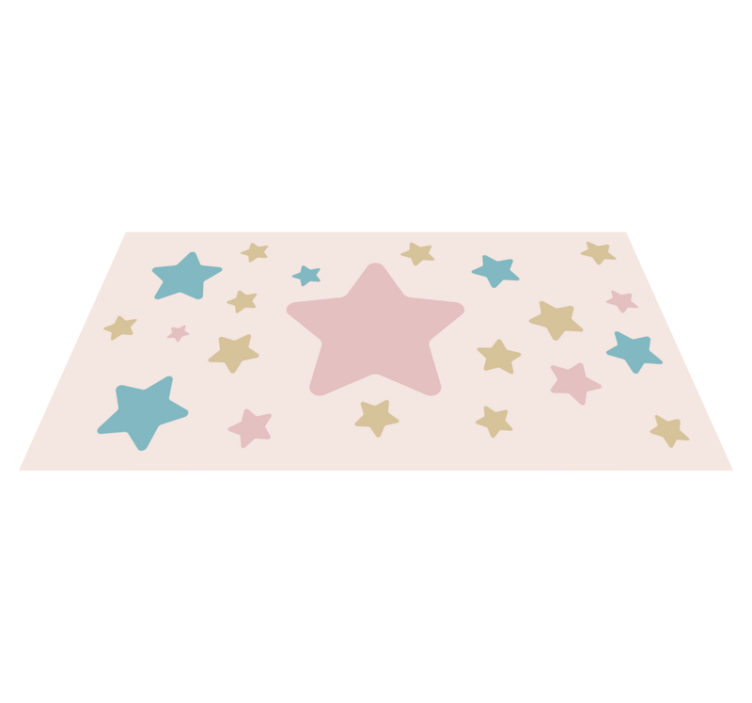Tapis vinyle pour enfants étoiles aux couleurs pastel - TenStickers