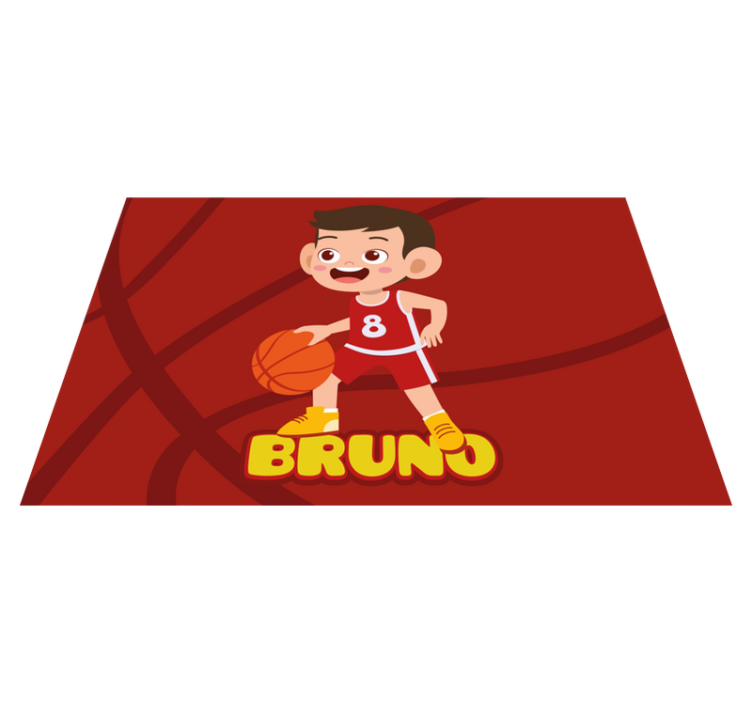 Tapis vinyle personnalisé personnage de basket-ball - TenStickers