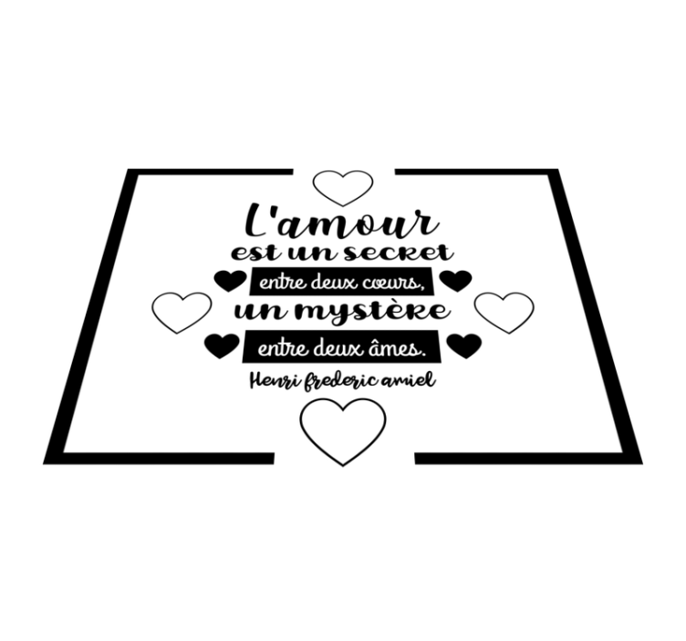 Tapis vinyle citation la parole d'amour d'amiel - TenStickers
