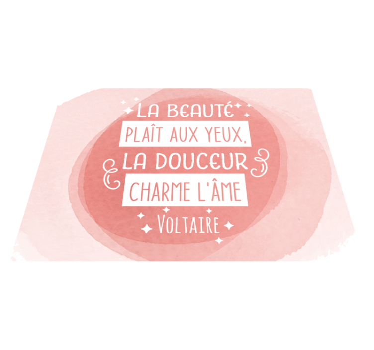 Tapis vinyle citation voltaire dicton d'amour - TenStickers