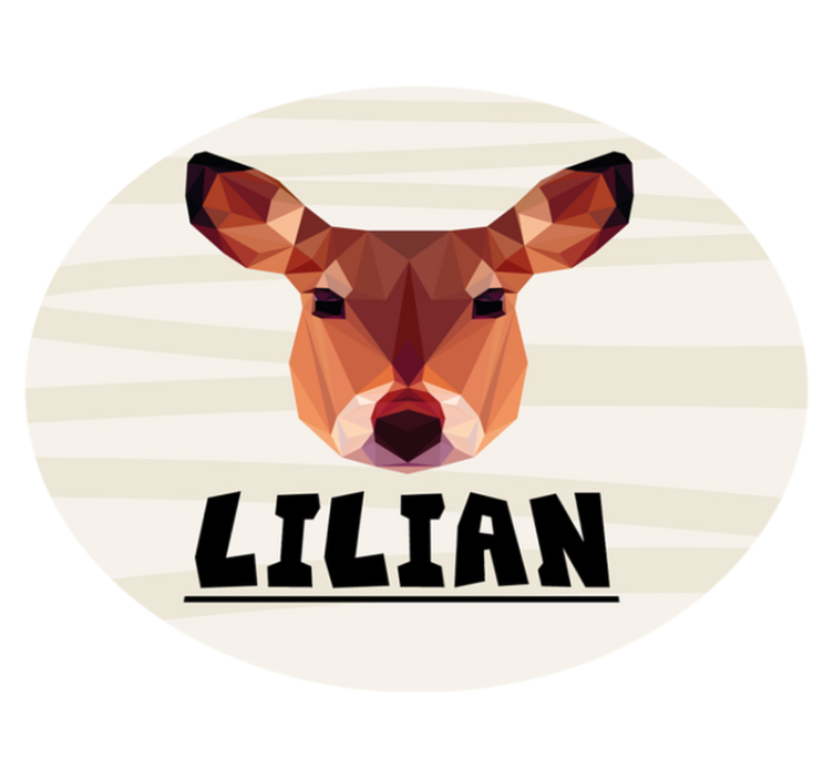 Tapis vinyle personnalisé cerf personnalisable - TenStickers