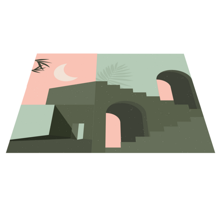 Tapis vinyle minimaliste scène abstraite épurée - TenStickers