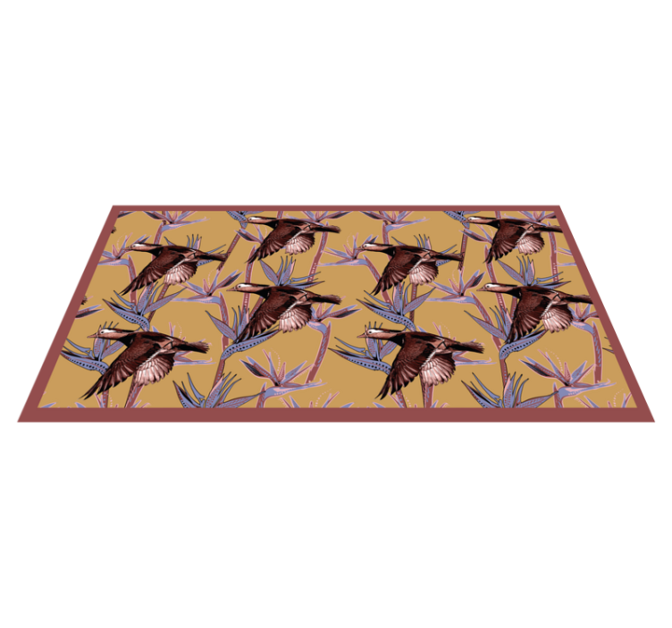 Tapis vinyle animal motif de canards volants - TenStickers