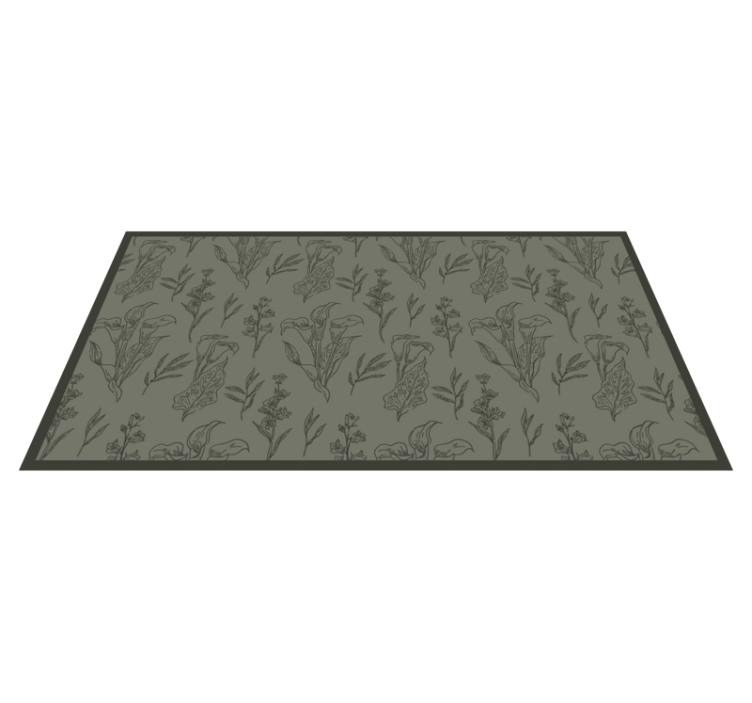 Tapis vinyle fleurs et plantes illustrations botaniques - TenStickers