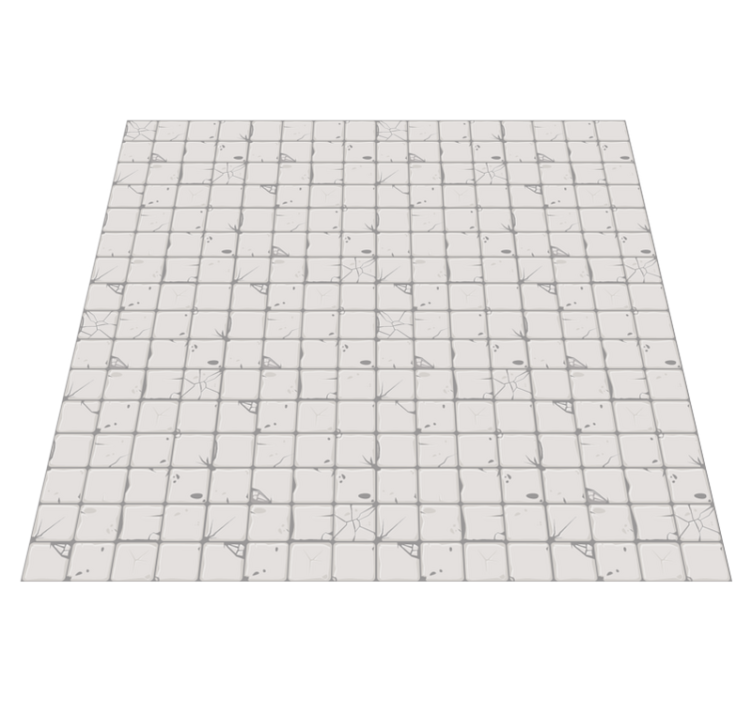 Tapis vinyle salle de bain vieux mur de carreaux blancs - TenStickers