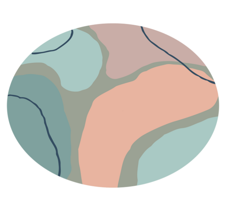 Tapis vinyle minimaliste formes géométriques abstraites - TenStickers