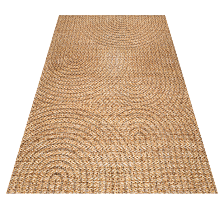 Tapis vinyle effet tissé avec courbes - TenStickers