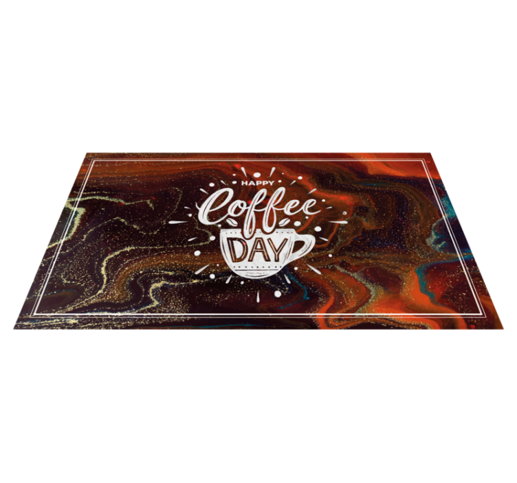 Tapis vinyle café effet marbre - TenStickers