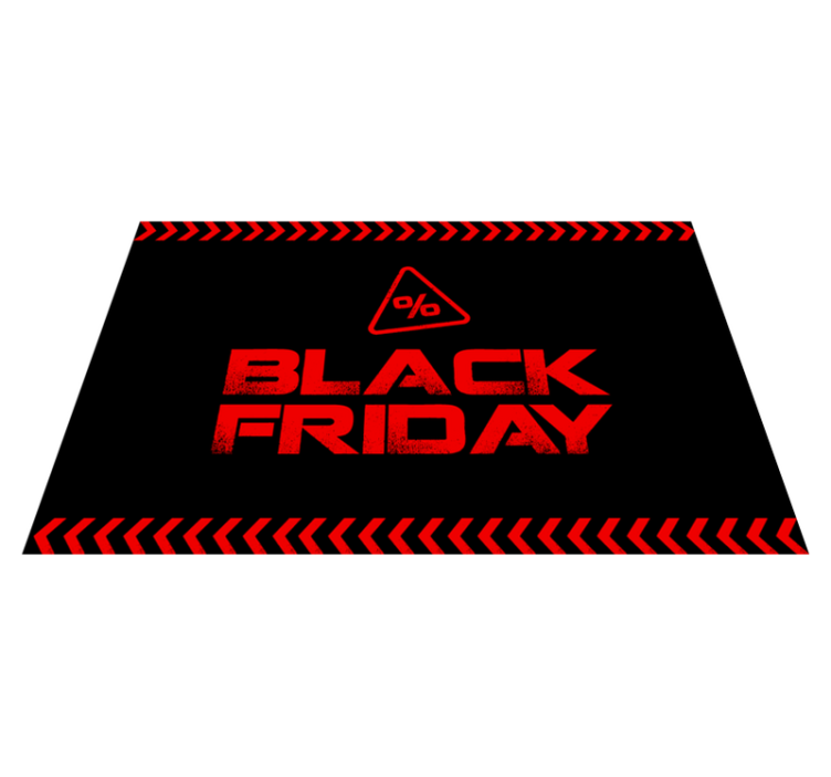 Tapis vinyle noir Black Friday - TenStickers