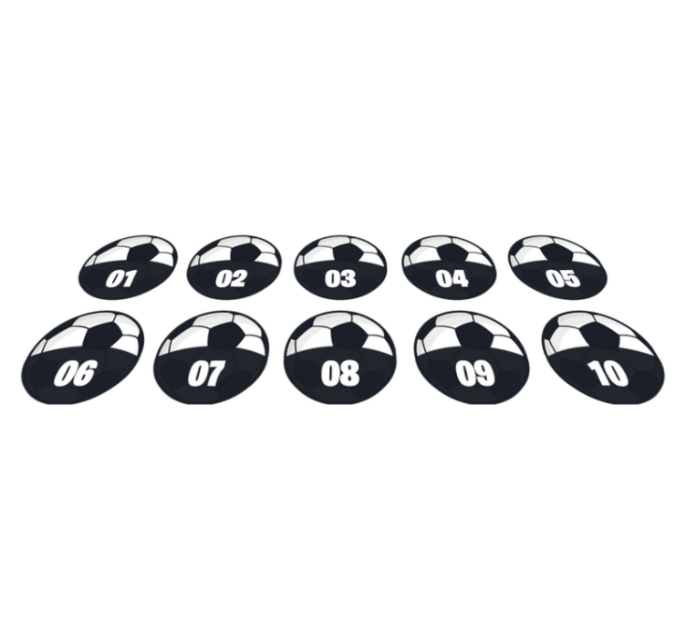 Kit tapis vinyles ado entraînement de football - TenStickers